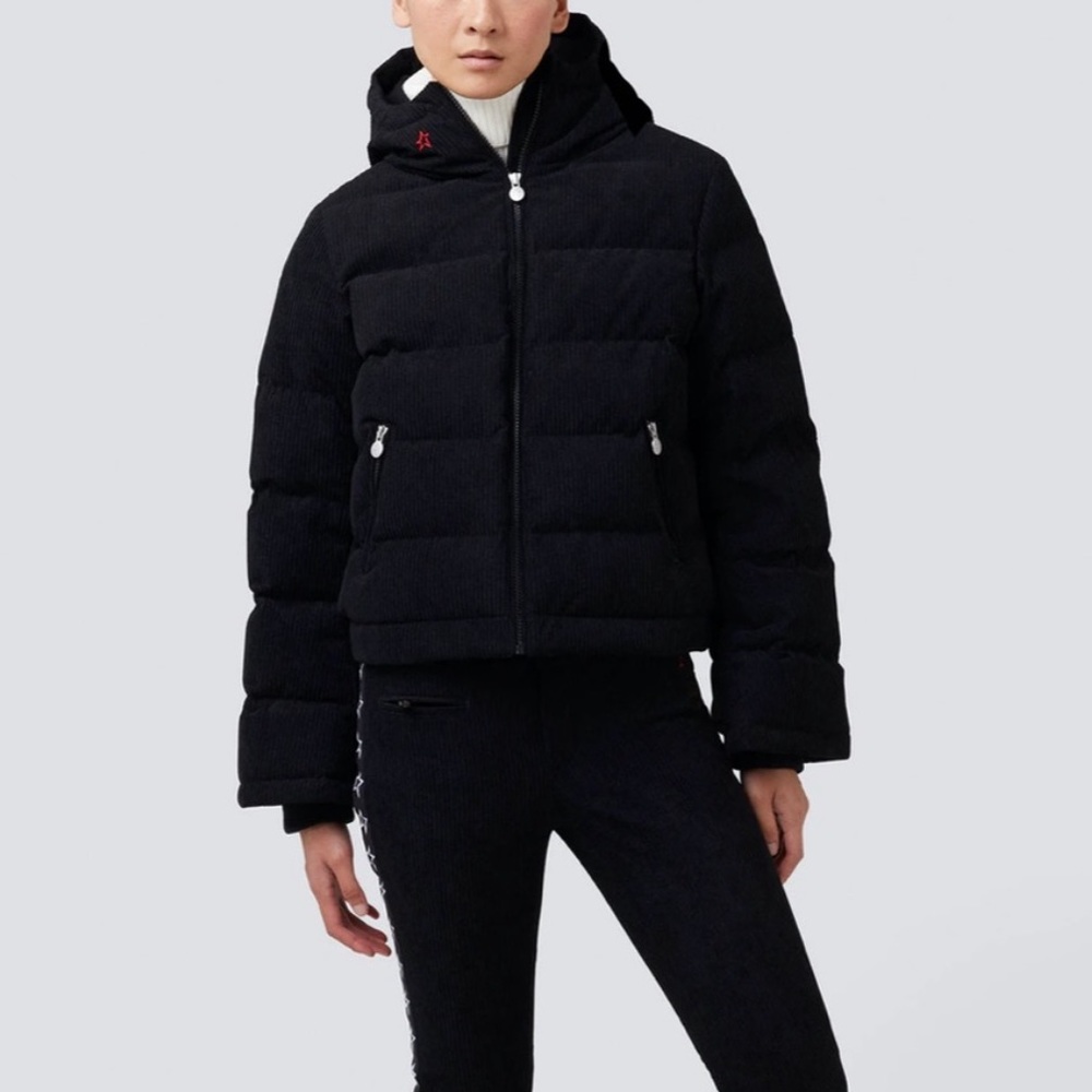 Perfect Moment Polar Flare Quilted Curdoroy Hooded Ski Down Jacket